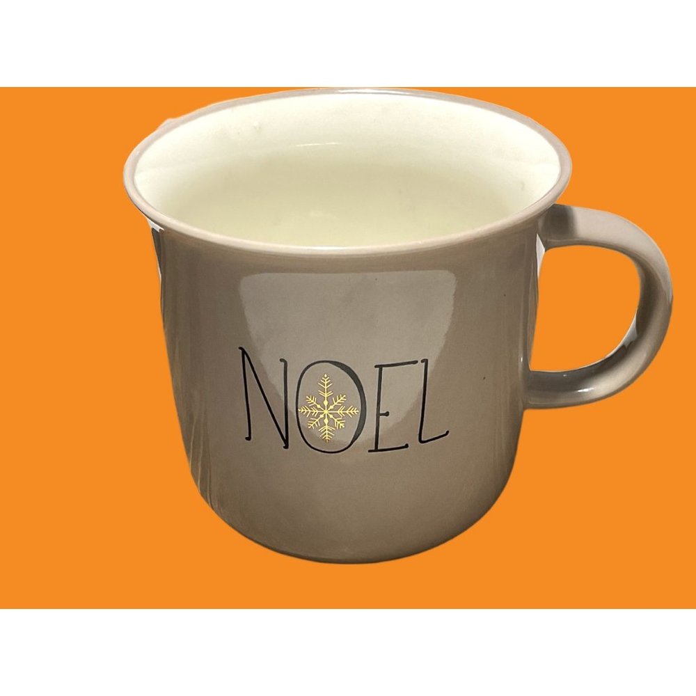 Sleigh Bell Bistro NOEL Mug Clay Color Christmas Hot Chocolate Cup